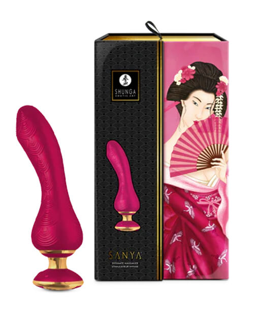 Shunga Sanya G點高潮完美按摩棒-玫紅色