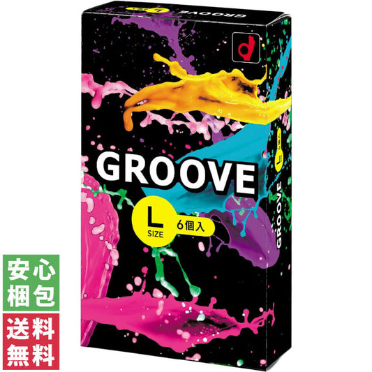 岡本 GROOVE 雙重啫喱 大碼安全套-6片(日本限定版)