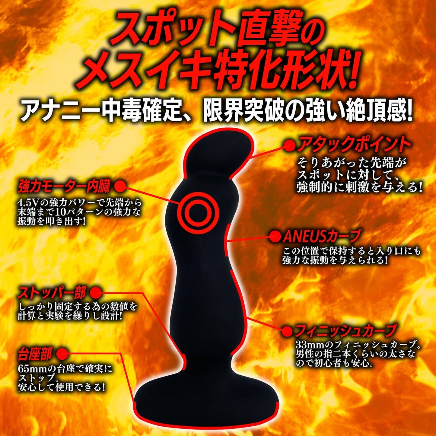 Back Fire- Aenus Kick 10頻後庭震動器