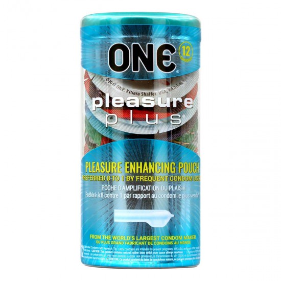 ONE Pleasure Plus 12's Pack Latex Condom
