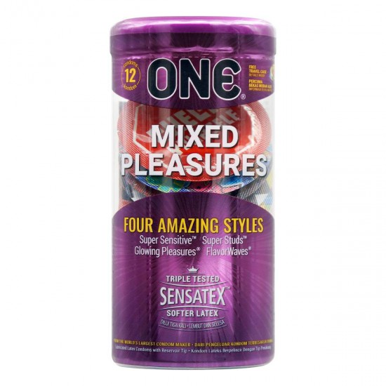 ONE Mixed Pleasures 12's Pack Latex Condom