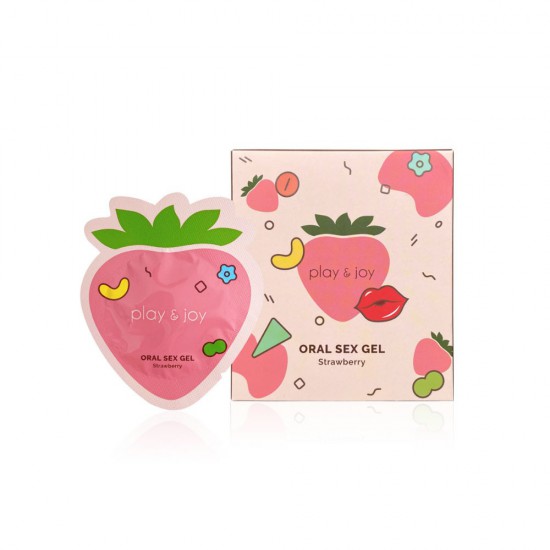 Play & Joy 果味口交液草莓味隨身盒內含5小包-每包3ml 