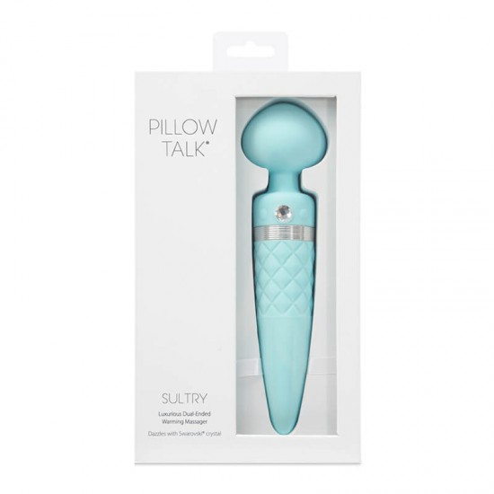 Pillow Talk Sultry 旋轉温感按摩棒-粉綠