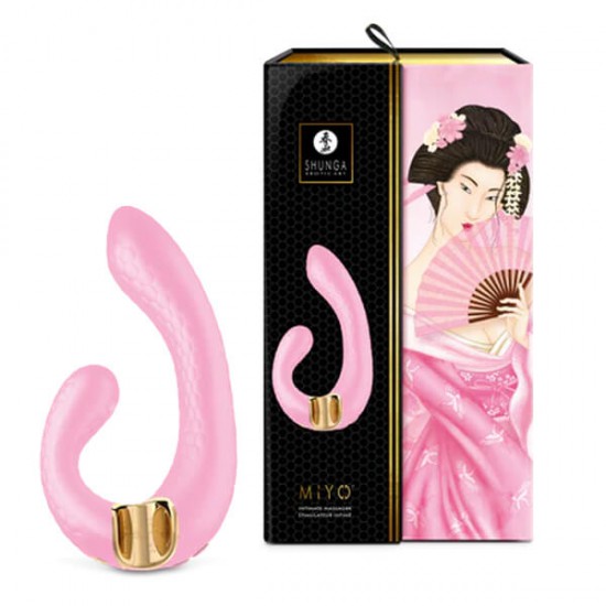 Shunga Miyo Double Pleasure Massager-Light Pink