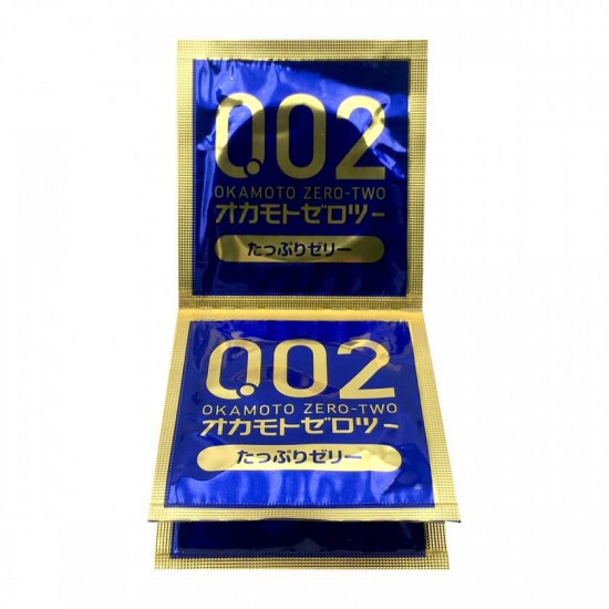 Okamoto Unified Thinness 0.02 Plenty of Jelly (Japan Edition) 6's Pack PU Condom